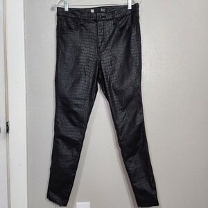 Kut from the Kloth Black Crocodile Connie Fab Ab‎ Ankle Skinny Jeans Size 10